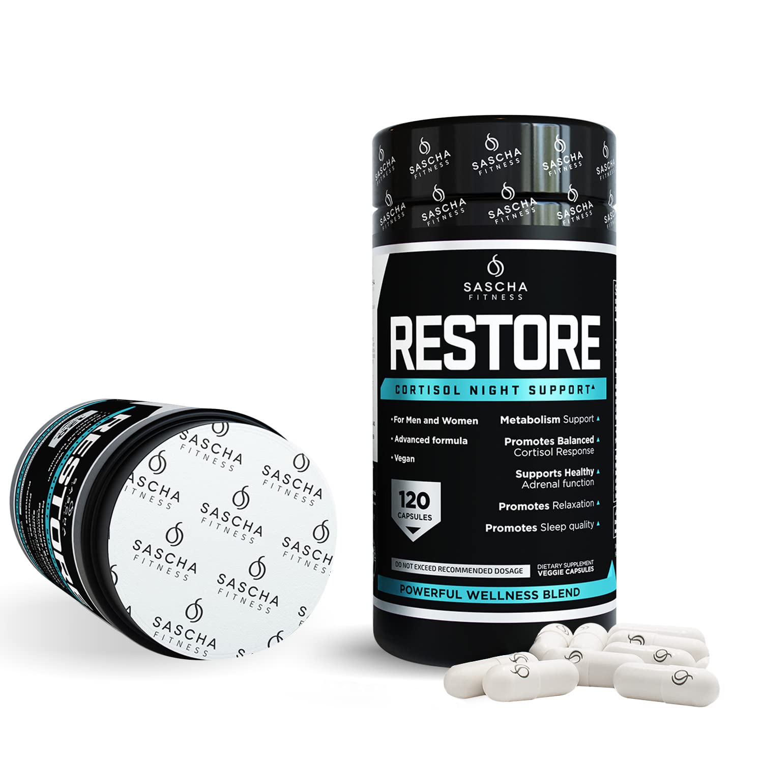 SASCHA FITNESS Cortisol Night Support Pills For Metabolism, Hormonal Support, Inmune System SASCHA FITNESSAu supplements