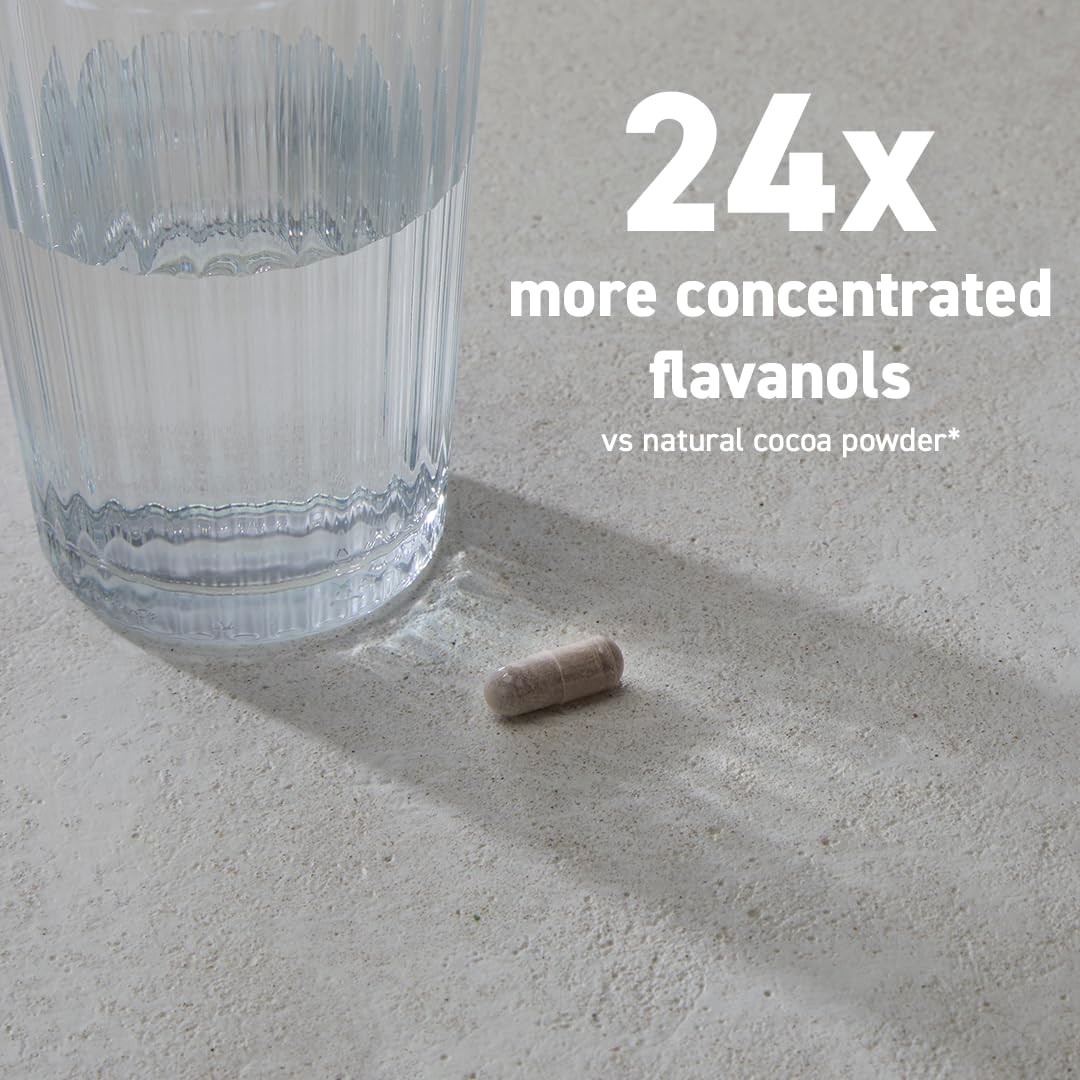 CocoaVia Memory & Focus Brain Supplement, 90 Day, Cocoa Flavanol Blend, Lutein, Added Caffeine for Boost. Improve Cognitive Function, Attention, Vegan & Plant Based, 90 Capsules CocoaViaAu supplements