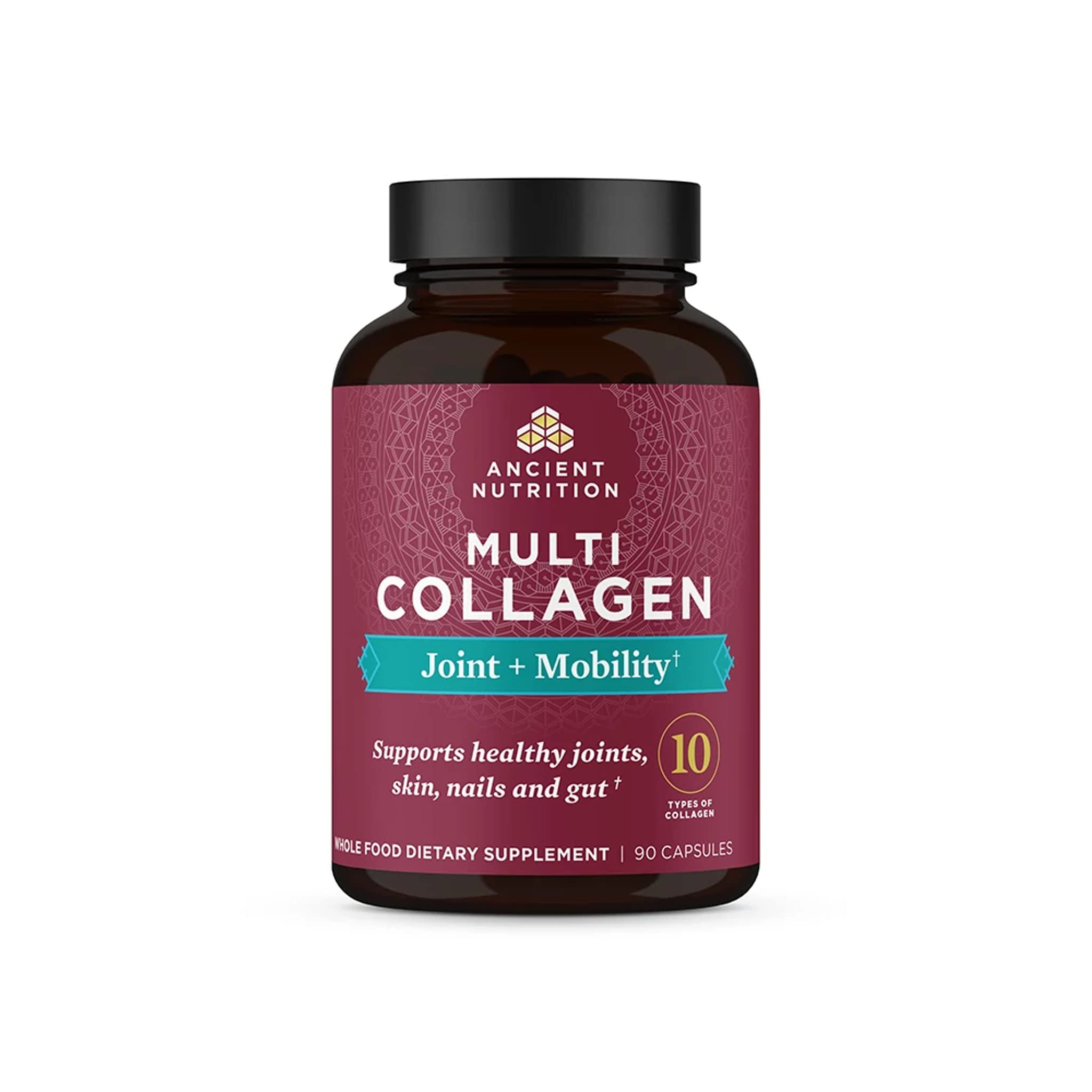 Ancient Nutrition Collagen Pills for Joint Support, Multi Collagen Capsules 90 Ct, Joint + Mobility, Supports Joints, Skin & Nails, Exercise Recovery, Paleo and Keto Friendly, Gluten Free Ancient NutritionAu supplements
