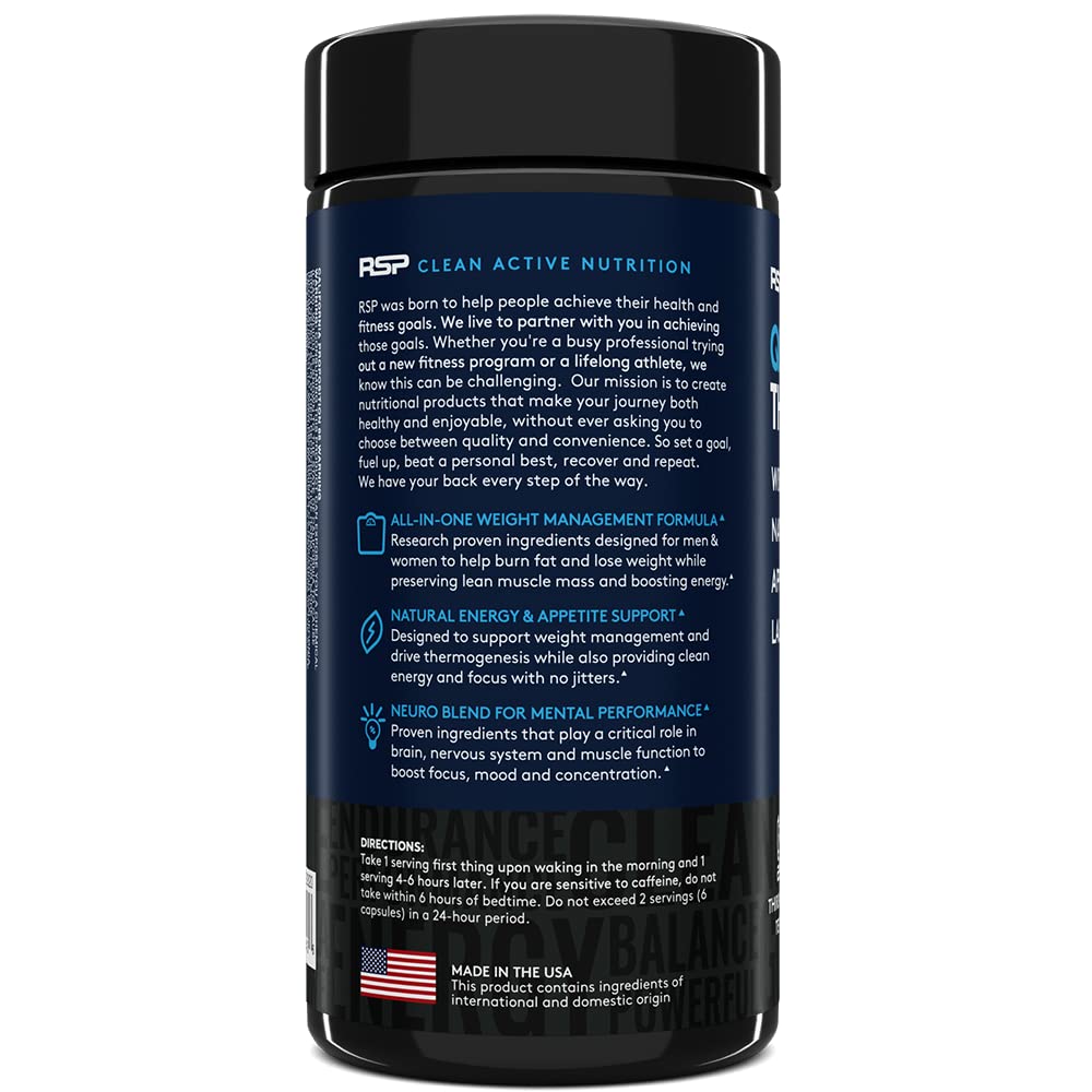 RSP Nutrition QuadraLean Thermogenic Fat Burner for Men & Women, Weight Loss Supplement RSP NUTRITIONAu supplements