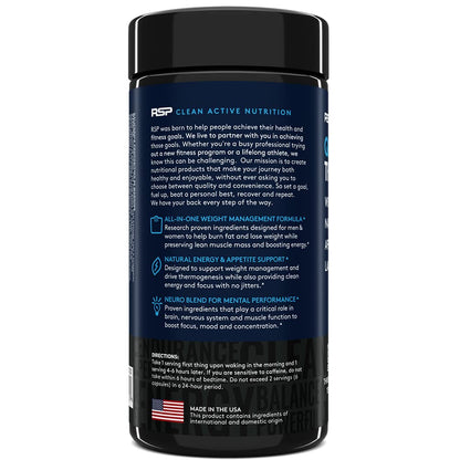 RSP Nutrition QuadraLean Thermogenic Fat Burner for Men & Women, Weight Loss Supplement RSP NUTRITIONUS supplements