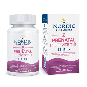 Nordic Naturals Vegetarian Prenatal Multivitamin Minis - 90 Easy to Swallow Tablets - Highly Absorbable Multivitamin and Mineral Supplement to Support Pregnancy - Non-GMO, 30 Servings Nordic NaturalsAu supplements