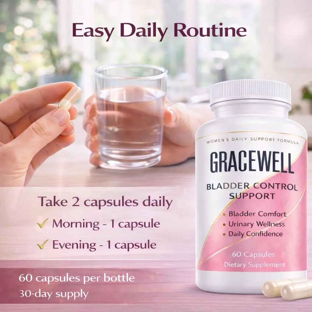 DXWXH Gracewell Bladder Wellness Supplement for Women & Men, Herbal Support with Asian Ginseng, Chinese Yam, Chinese Peony, Urinary Tract Health Formula, 60 Capsules (1) DXWXHnz supplements