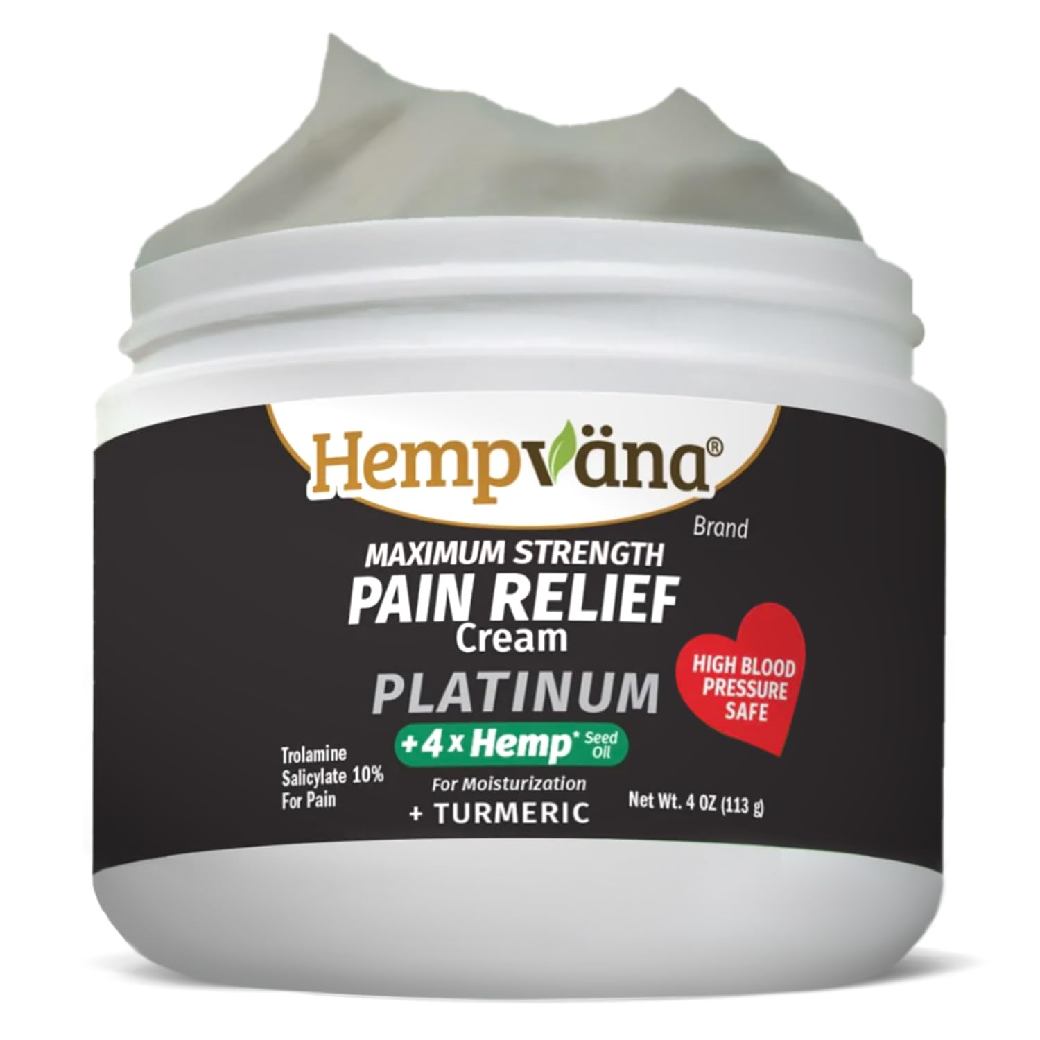 Hempvana Platinum Maximum Strength Relief Cream 4X Hemp for Muscles, Joints, Back, Knees, Shoulders, Neck, Elbows, Hands, Feet. AS SEEN ON TV. Odor-Free, Non-Greasy, Quickly Absorbs, 4X More Hemp HempvanaAu supplements