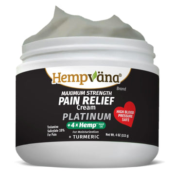 Hempvana Platinum Maximum Strength Relief Cream 4X Hemp for Muscles, Joints, Back, Knees, Shoulders, Neck, Elbows, Hands, Feet. AS SEEN ON TV. Odor-Free, Non-Greasy, Quickly Absorbs, 4X More Hemp HempvanaAu supplements
