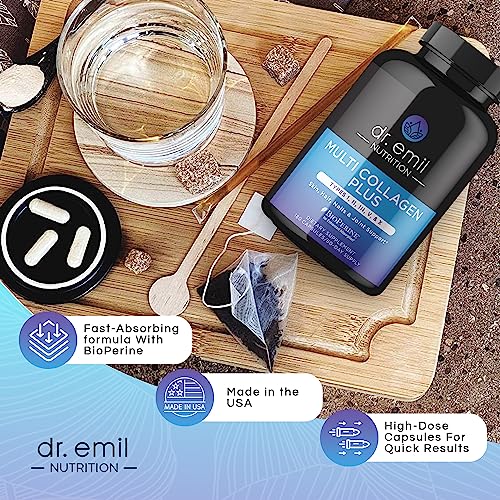 DR EMIL NUTRITION Multi Collagen Pills - 180 Capsules - Collagen Supplements to Support DR EMIL NUTRITIONUS supplements