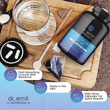DR EMIL NUTRITION Multi Collagen Pills - 180 Capsules - Collagen Supplements to Support DR EMIL NUTRITIONUS supplements