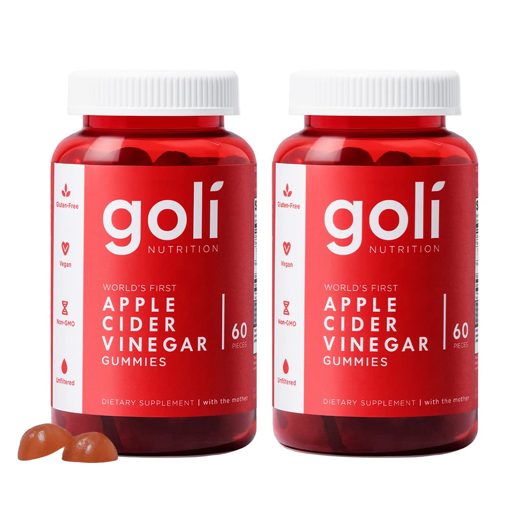 Goli Nutritional Supplement, Apple Cider Vinegar Gummy Vitamins Nutrition, 2 Pack GoliUS supplements