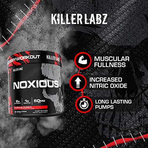 Noxious Extreme Nitric Oxide Booster Pump Pre-Workout Powder | Endurance and Muscle KILLER LABZAu supplements