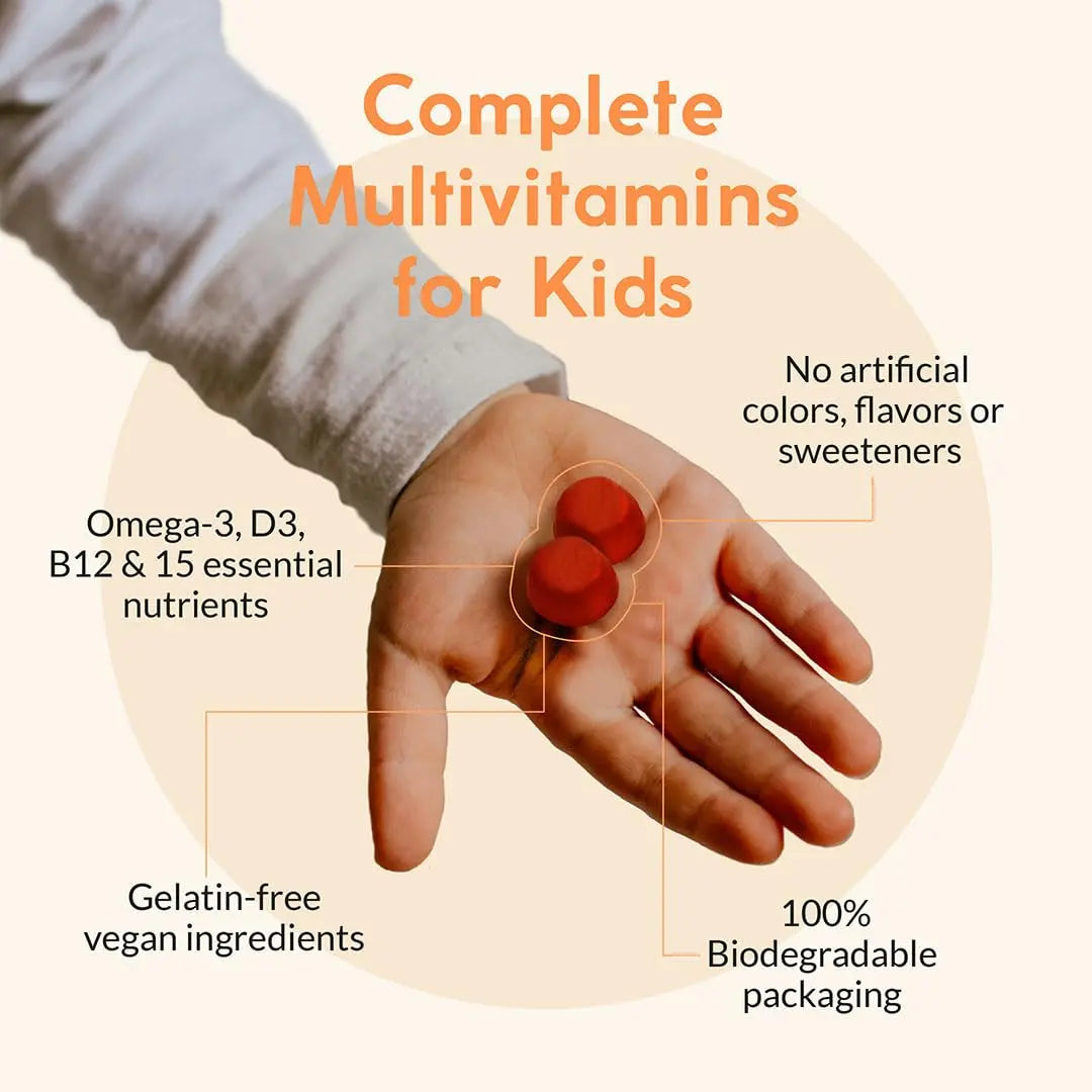 Terraseed Complete Kids Multivitamin Gummies - with Omega 3,6,9, Vitamin B12, Folic Acid, Iodine, Vitamin C, Zinc - Kids Daily Essential Vitamins TerraseedAu supplements