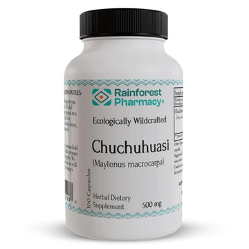 Rainforest Pharmacy Chuchuhuasi Herbal Supplement – 100 Vegetable Capsules, 500mg, Non-GMO, Sustainable, Ecologically Wildcrafted Amazon Rainforest Chuchuhuasi Bark Rainforest PharmacyAu supplements