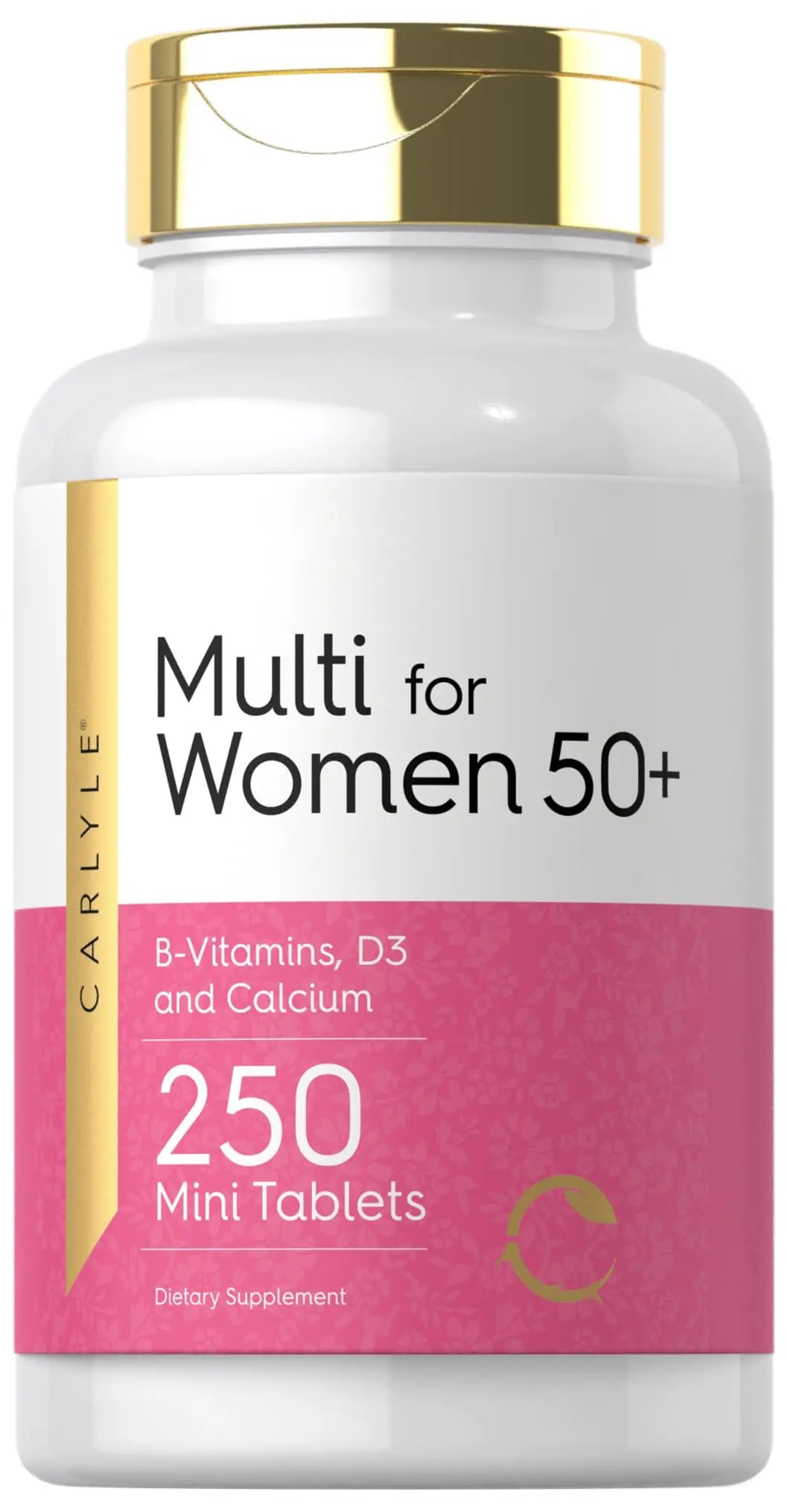 Carlyle Multivitamin for Women 50 Plus | 250 Mini Tablets | Iron Free Supplement | Vitamins A, B12, C, D3, Folate (as Folic Acid) and Calcium | CarlyleAu supplements