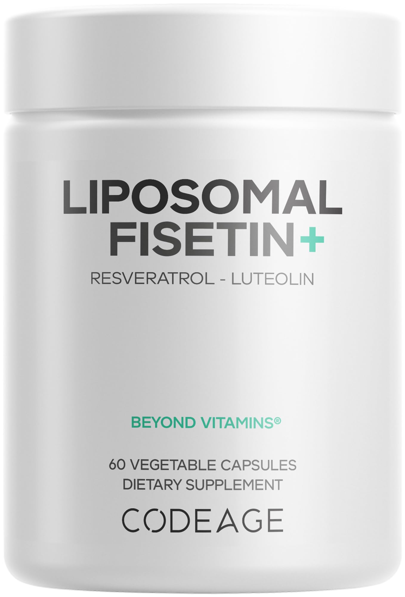 Codeage Liposomal Fisetin Supplement - Fisetin 500 mg - Resveratrol from Japanese Knotweed Extract Polyphenol, Luteolin Sophora Japonica Flavonoid, Liposomal Delivery - Vegan, Non-GMO - 60 Capsules CodeageAu supplements