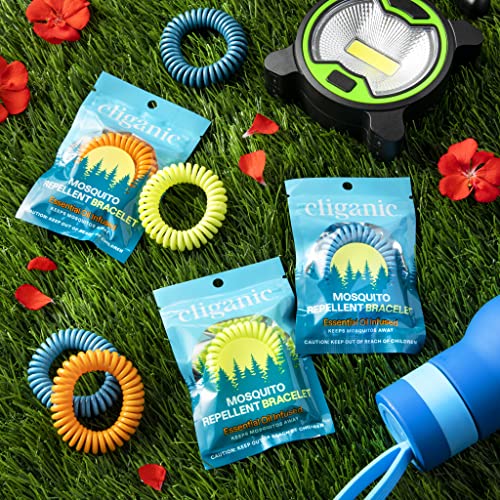 Cliganic 25 Pack Mosquito Repellent Bracelets, DEET-Free Bands, Individ CliganicUS supplements
