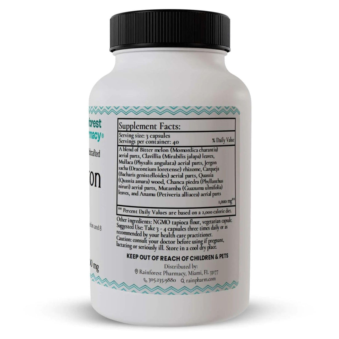 Rainforest Pharmacy Amazon A-V Bitter Melon Supplement – 120 Vegetable Capsules with 500 mg of Bitter Melon, Anamu & 7 Amazon Rainforest Plants – Herbal Supplement for Wellness Support Rainforest PharmacyAu supplements