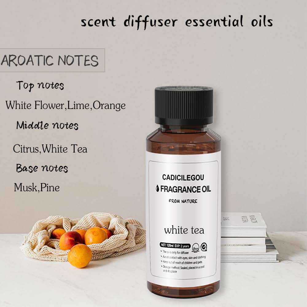 White Tea Essential Oils for Diffuser Hotel Collection - 100% Pure Orange Essential Oil Aromatherapy Oil CadicileGouAu supplements