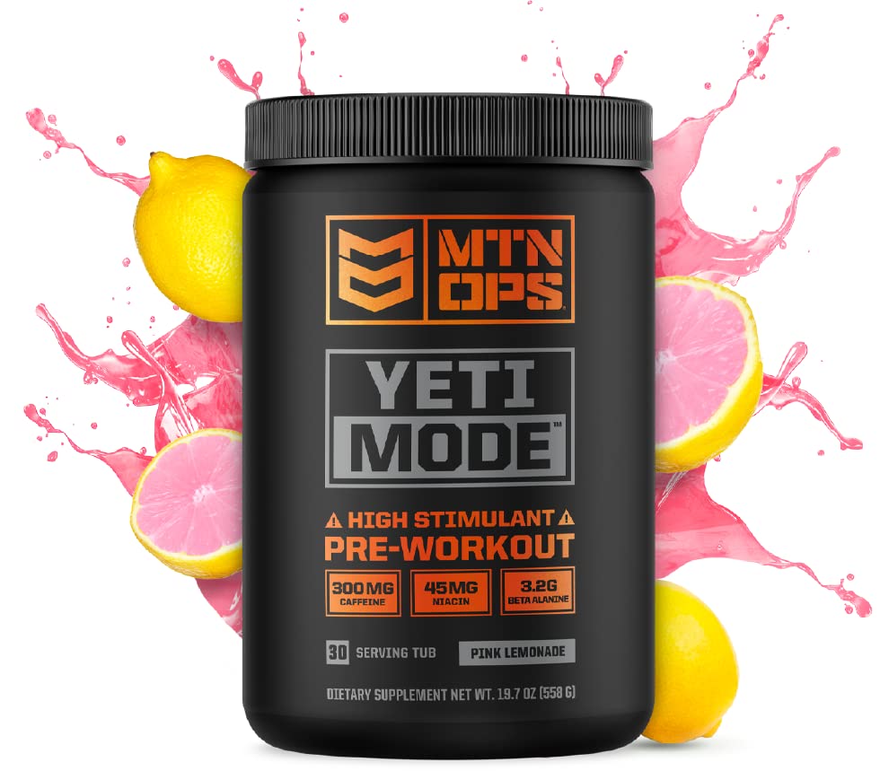 MTN OPS Yeti Mode Pre-Workout Powder - Explosive High-Stimulant with 300mg Caffeine MTN OPSAu supplements