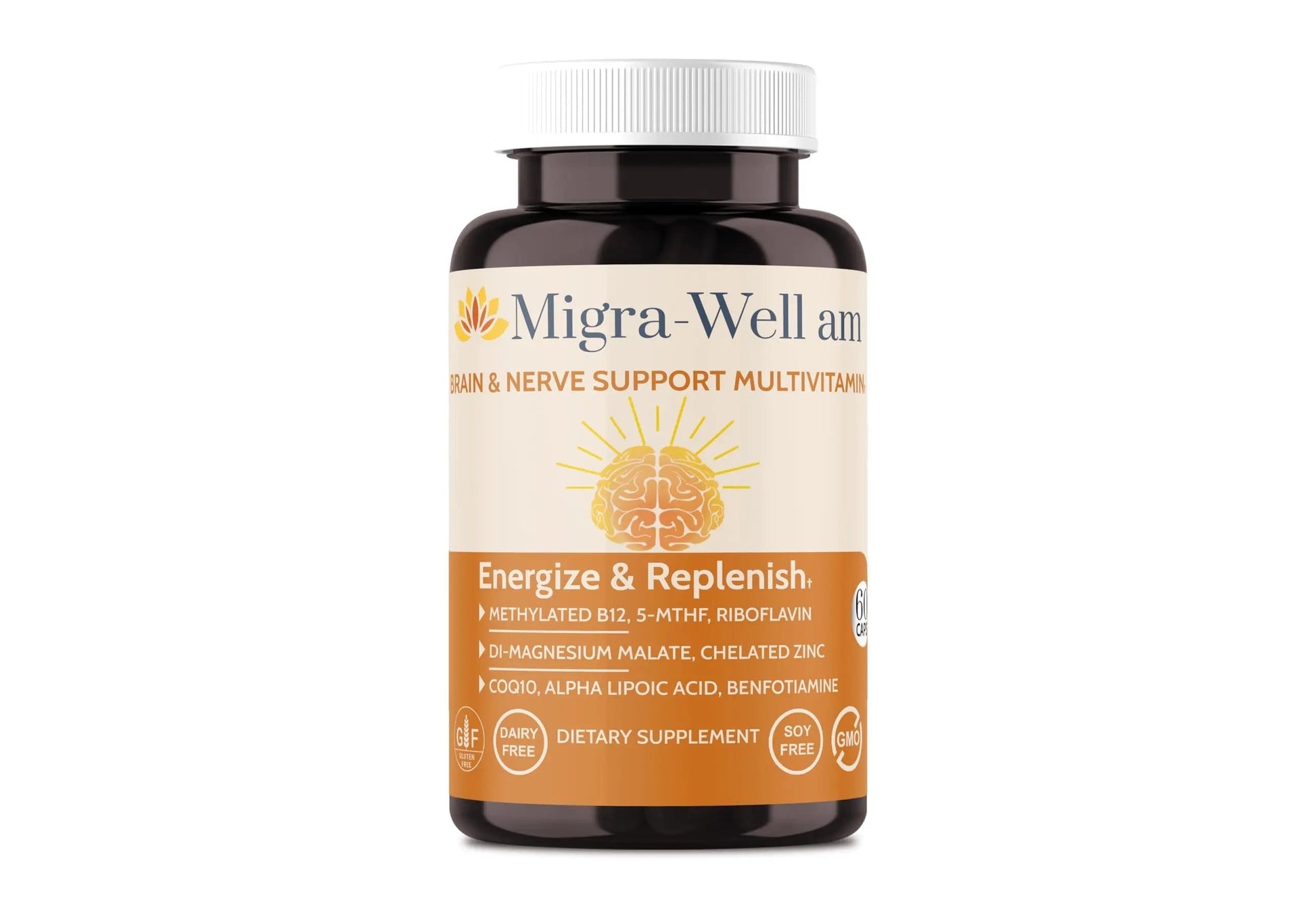 Wellkasa Migra-Well AM: Energizing Daily Methylated Multivitamin with Bioavailable Minerals & Antioxidants Supporting Brain WellkasaAu supplements