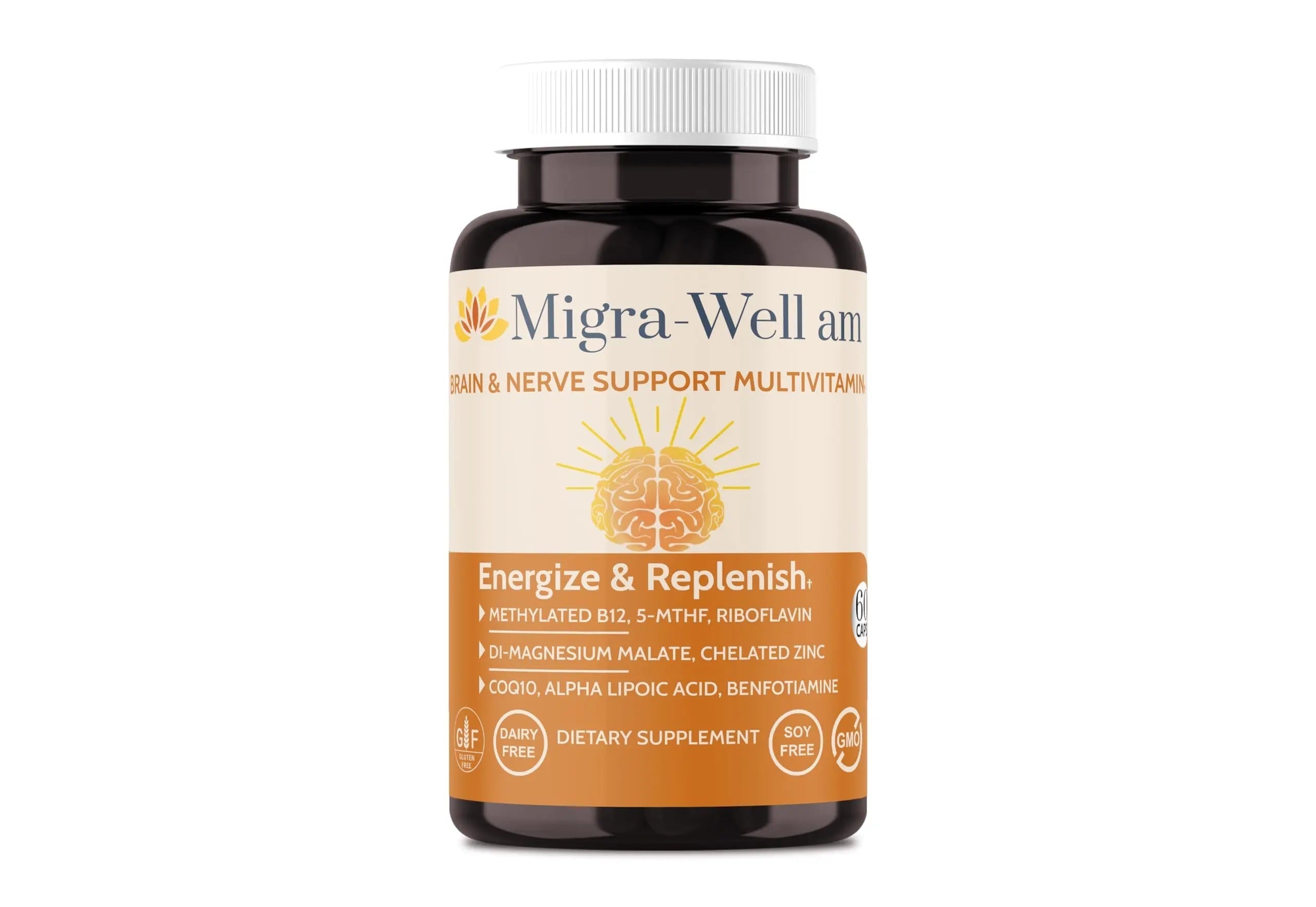 Wellkasa Migra-Well AM: Energizing Daily Methylated Multivitamin with Bioavailable Minerals & Antioxidants Supporting Brain WellkasaAu supplements