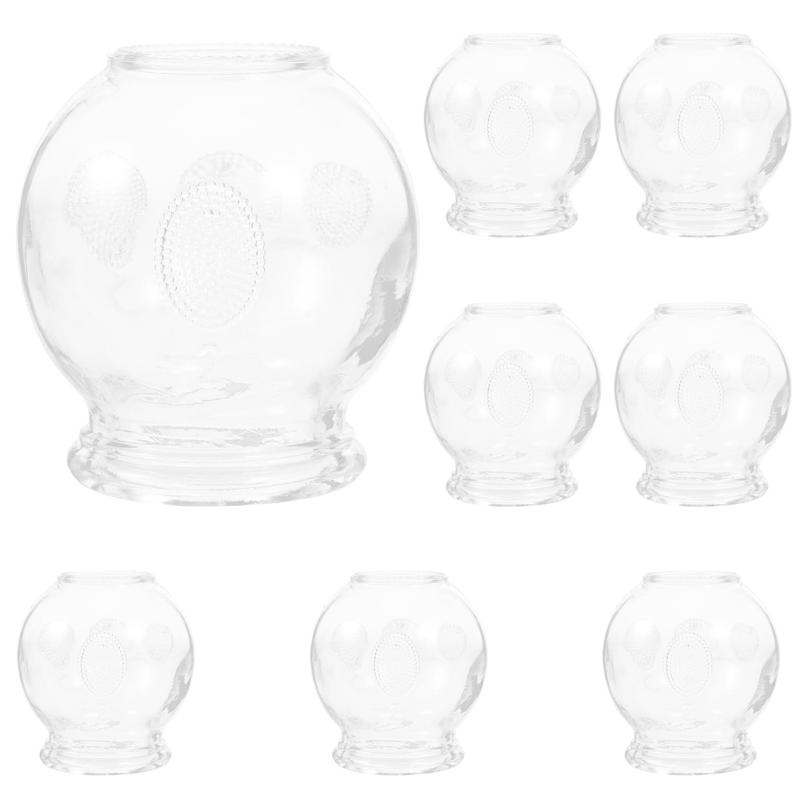 Healvian 8pcs Glass Fire Chinese Acupoint Cupping Glass Cupping Device Body Care Cupping Suction HealvianAu supplements