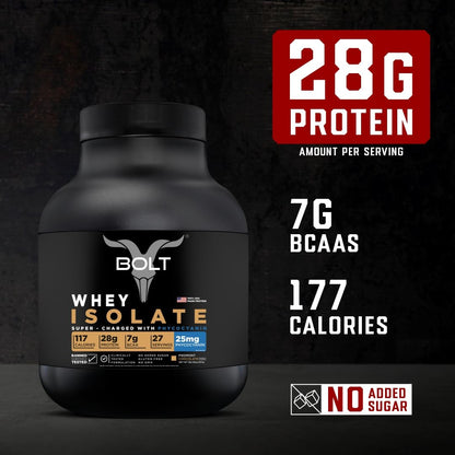 Bolt Nutrition Whey Isolate Protein Powder | with Superfood Phycocyanin | Muscle Strength Bolt NutritionUS supplements