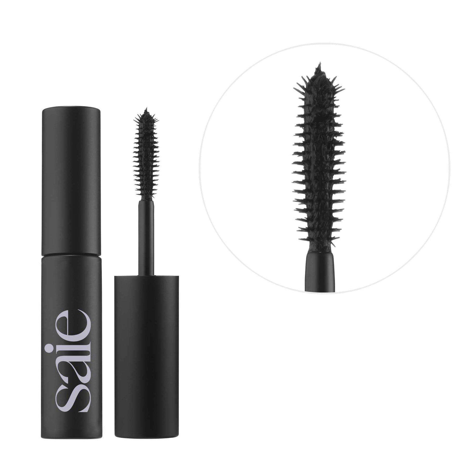 Saie Mini Mascara 101 - Lash Lengthening Mascara for Thick, Bold, Lifted Lashes - Buildable Eye Makeup Formulated to Strengthen and Condition with Rich Nutrients - Black (0.17 oz) SaieAu supplements