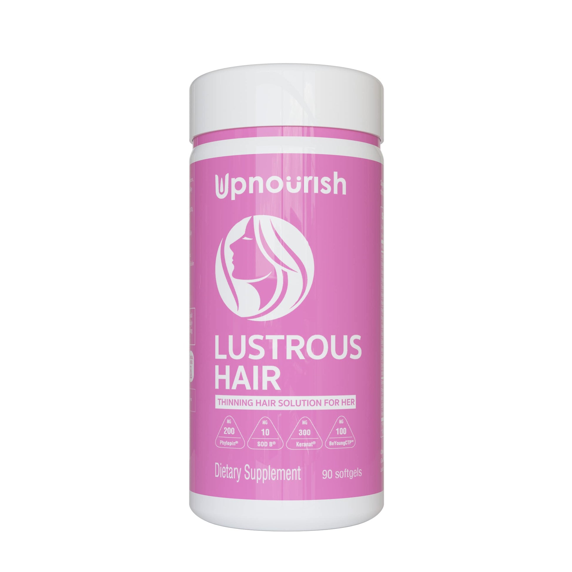 UpNourish Hair Growth Vitamins for Women - Proven Hair Supplement with KERANAT, DHT Blocker PHYTOPIN, Biotin 5000 mcg & SOD, Hair Vitamins for Faster Hair Growth, Hair Loss & Thinning Hair - 90 ct UpNourishAu supplements