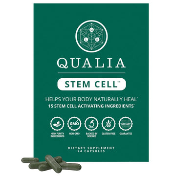 Qualia Stem Cell — Stem Cell Supplement Support with Royal Jelly, Astragalus & Sea Buckthorn | 16 Ingredients | 4 Days a Month | Helps Body Naturally heal* QUALIA LIFE SCIENCESAu supplements