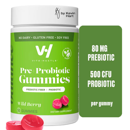 VitaHustle Probiotic Gummies + Prebiotics by Kevin Hart with Chicory Root Inulin Fiber VitaHustleUS supplements