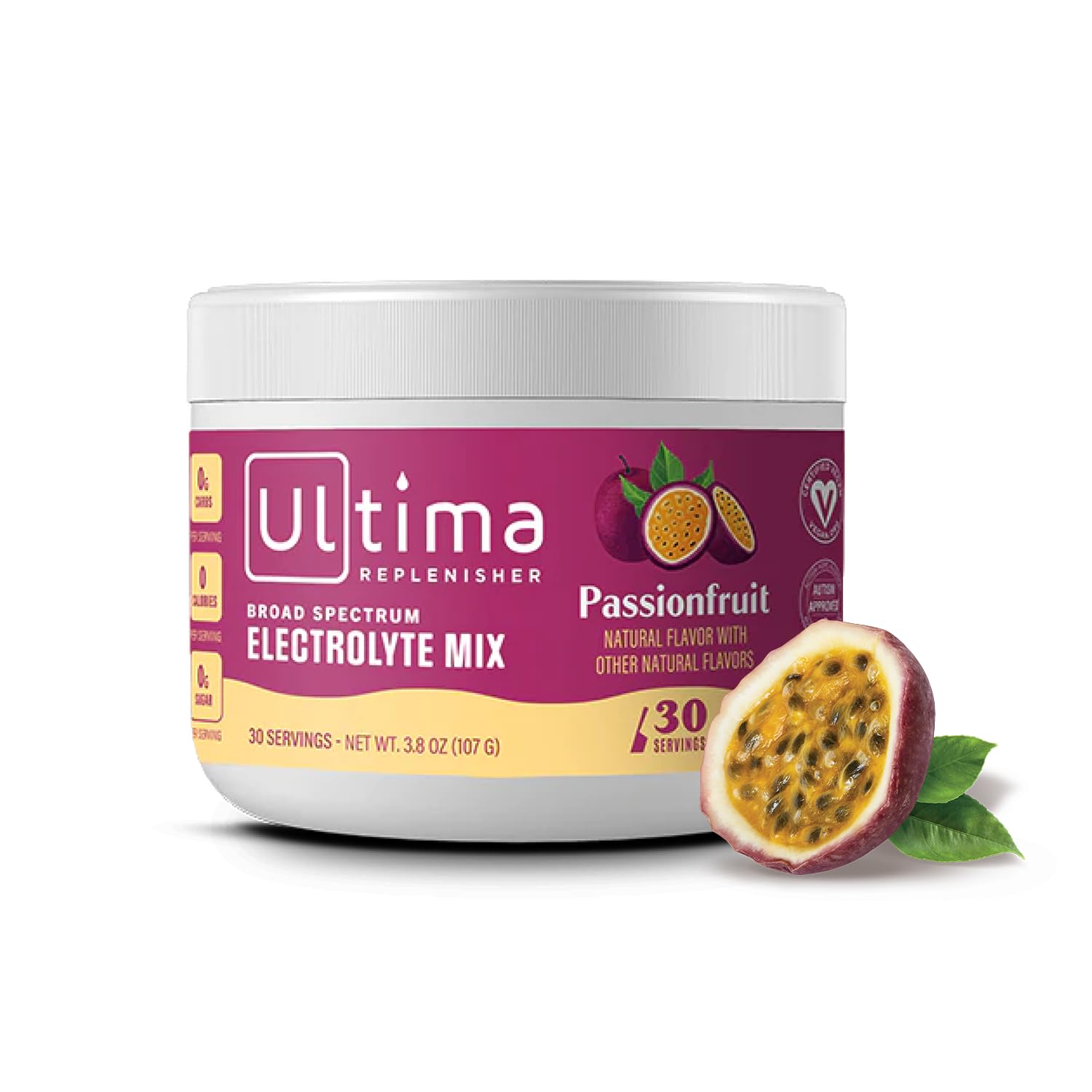 Ultima Replenisher Daily Electrolyte Drink Mix – Passionfruit, 30 Servings – Hydration Ultima ReplenisherAu supplements