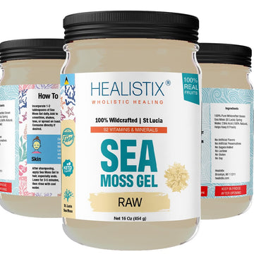 Healistix Irish Sea Moss Gel- St Lucia Wildcrafted Seamoss Gel, Packed with 92 Vitamins HX HEALISTIXAu supplements