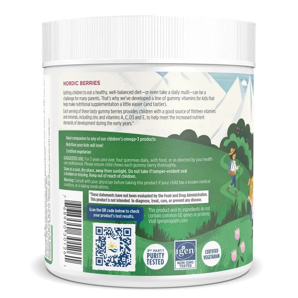 Nordic Naturals Nordic Berries, Cherry Berry - 120 Gummy Berries - Great-Tasting Multivitamin for Ages 2+ - Growth, Development, Optimal Wellness Nordic NaturalsAu supplements