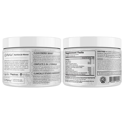 RAW Synergies Pre Workout Thermogenic Fat Burner Powder for Women and Men, RAW SynergiesUS supplements