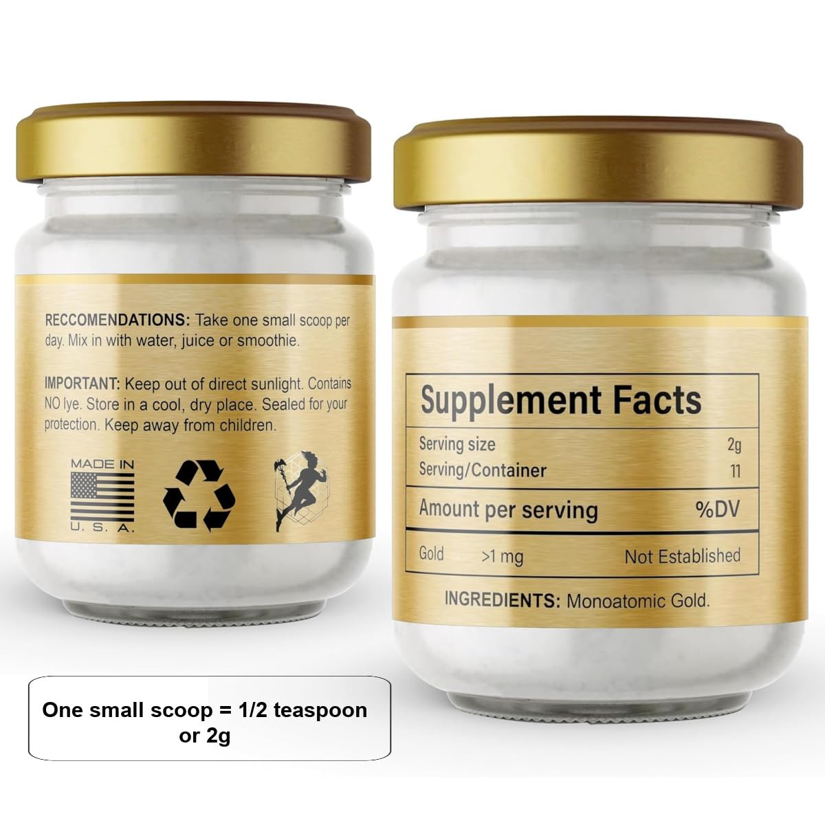 I Am Joy co. Pure Ormus White Gold Powder Monoatomic M-State 24k 99.99% | No Plastic, No Lye, No Dyes, No Fillers | 22 Grams I Am Joy co.Au supplements