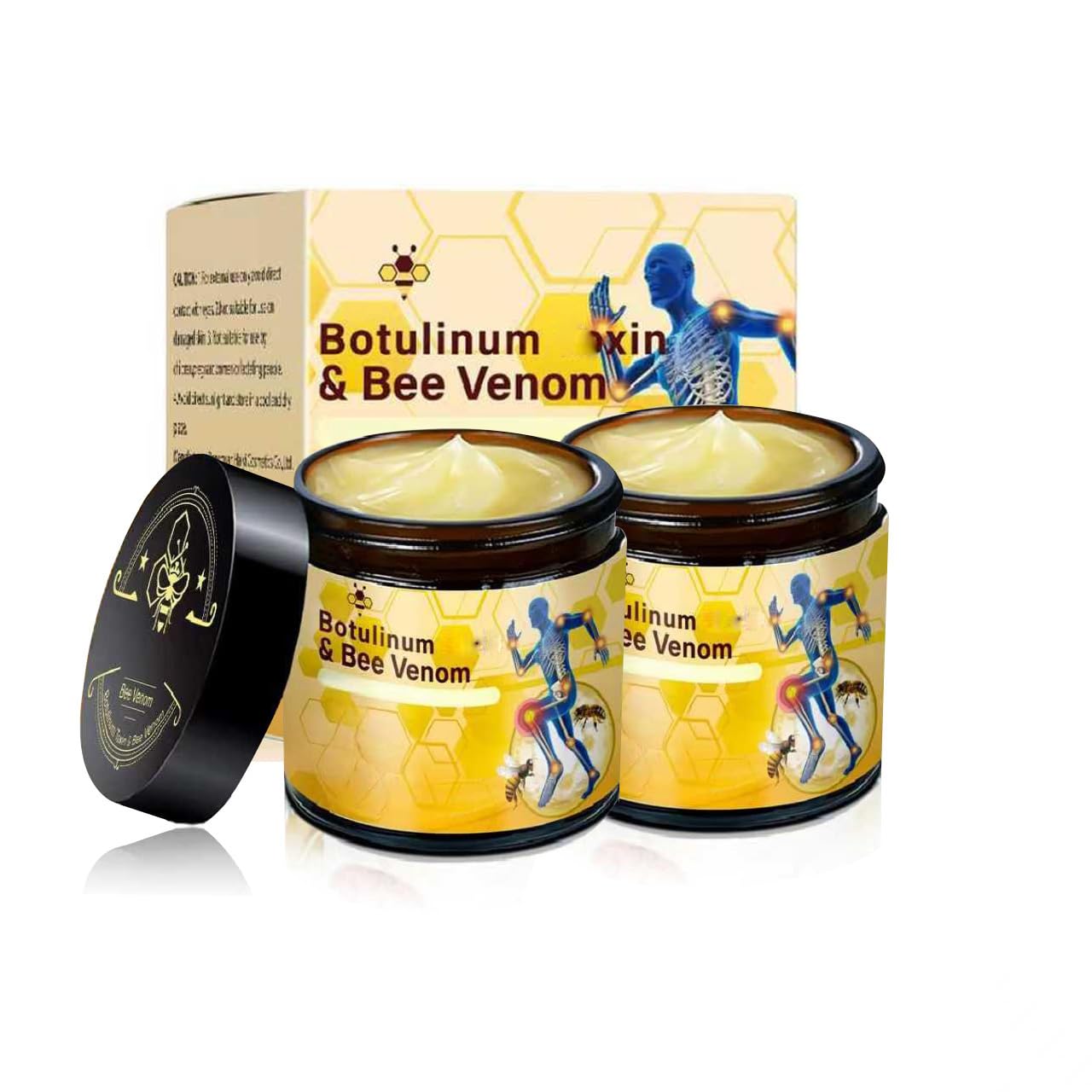 2 Pcs Botulinum Bee Venom Bone Healing Cream,Throughout Release Joint Activities Muscle Relief Massage Gel. Aus HealthcareAu supplements