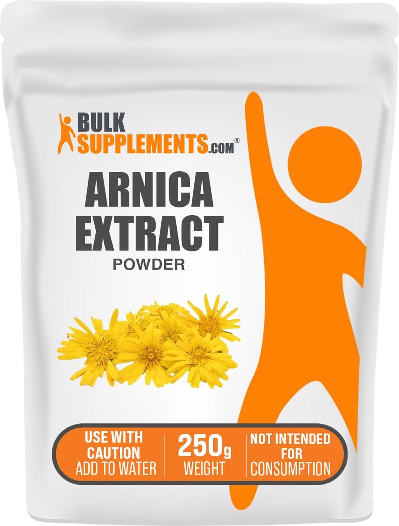 BulkSupplements.com Arnica Extract Powder - Herbal Supplement, from Dried Arnica Flowers, Servings Vary Per Use, 250g (8.8 oz) (Pack of 1) BulkSupplementsAu supplements