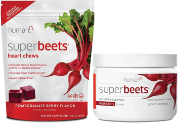 humanN SuperBeets Heart Chews & SuperBeets Black Cherry Powder humanNAu supplements