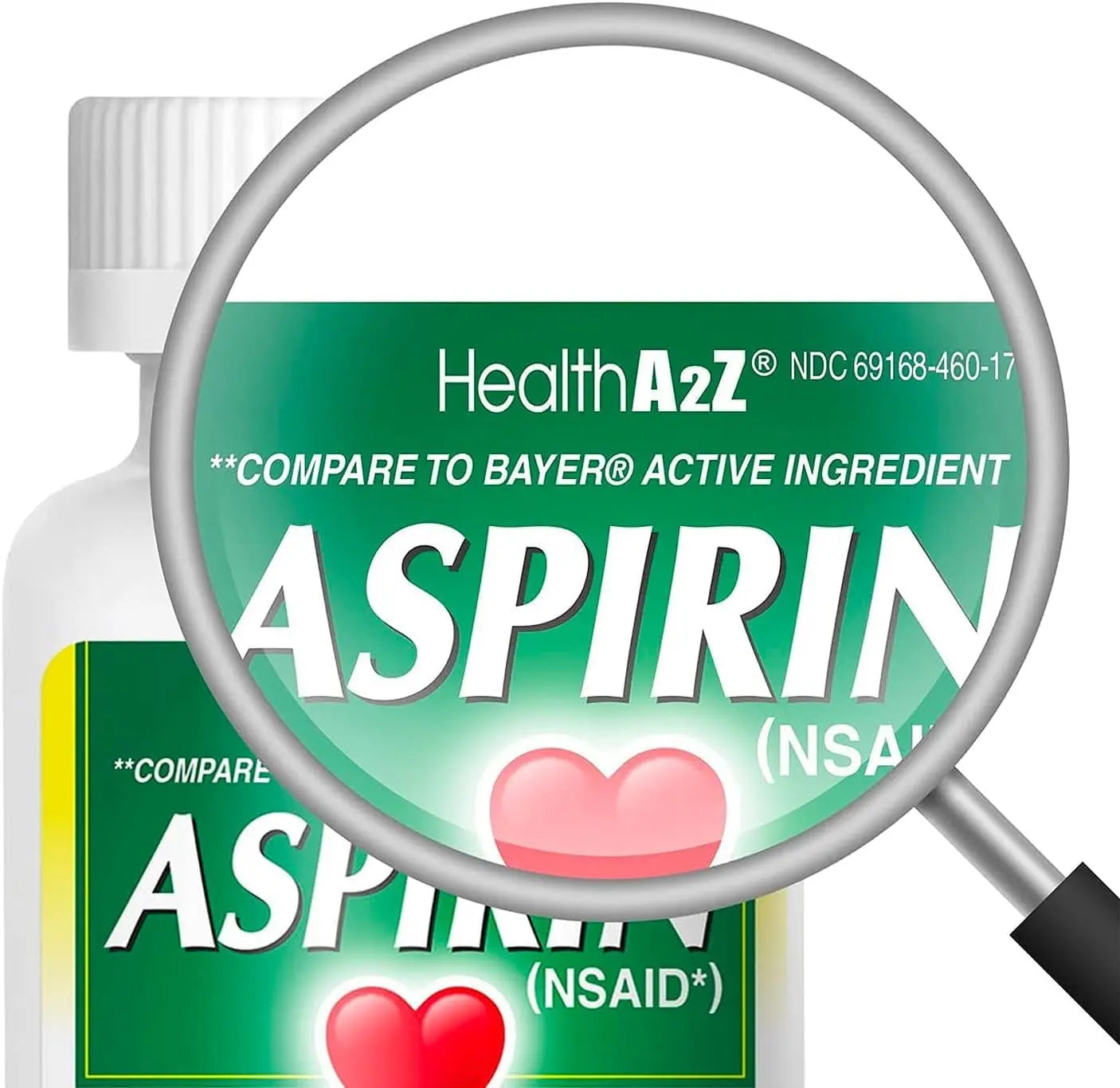 HealthA2Z® Aspirin 81 mg | Low Strength | Enteric Coated | Pain Relief | Reduces Minor Aches Muscle Pain & Cramps | Fever Reducer | Reduces Headache (300 Counts) HealthA2ZAu supplements