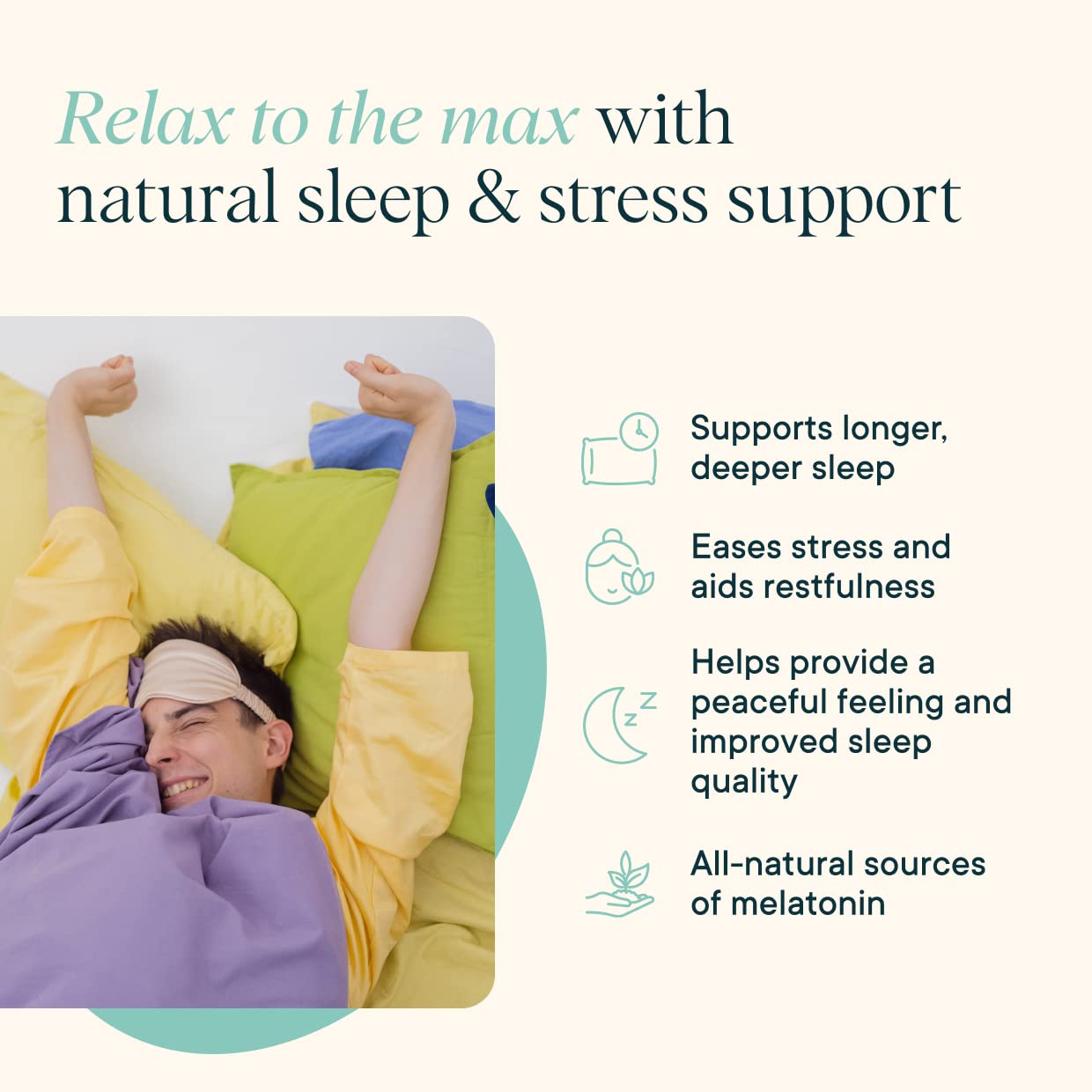 Ora Organic Natural Sleep Aid Supplement Stress Support Calming Herbal Blend with Melatonin from Tart Cherry - Includes Magnesium Citrate, Valerian Root, and Lemon Balm - 1 Month Supply, 60 Capsules Ora OrganicUS supplements