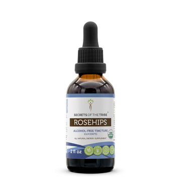 Secrets of the Tribe Rosehips USDA Organic | Alcohol-Free Extract, High-Potency Herbal Drops | Made from 100% Certified Organic Rosehips (Rosa spp.) Dried Fruit (2 oz) Secrets of the TribeAu supplements