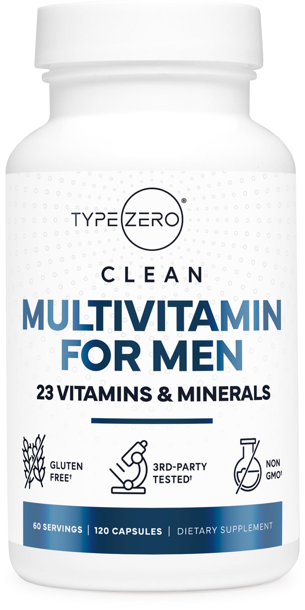 Type Zero Multivitamin Capsules for Men (120 Capsules) (1200 mg) - Gluten-Free, 60 Servings Type ZeroUS supplements