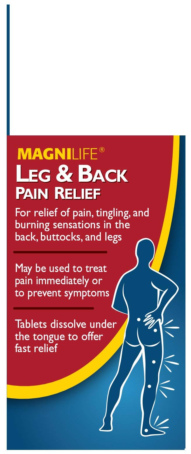 MagniLife Leg & Back Pain Relief Tablets,125 Ct, Fast-Acting Pain Relief Naturally Soothes Burning, Tingling & Stabbing Aches, Symptomatic or Preventative, Non-Habit Forming Quick-Dissolve Tablets MagniLifeAu supplements