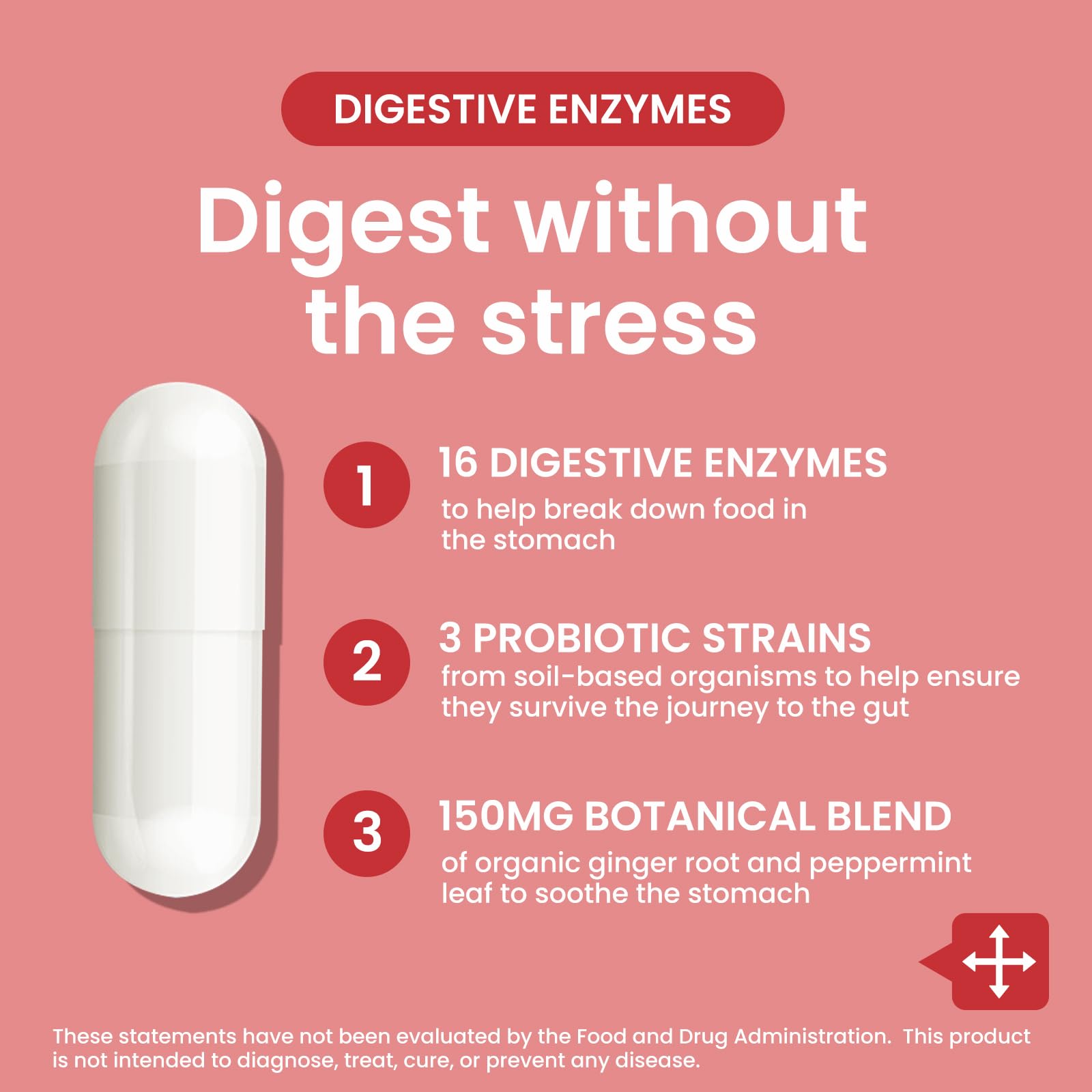 LOUDSAY Digestive Enzymes - Multi Enzymes, Organic Prebiotics & Probiotics for Digestive Health & Gut Health - Meal Time Discomfort Relief & Bloating - Dual Action Approach - 60 CT LOUDSAYAu supplements