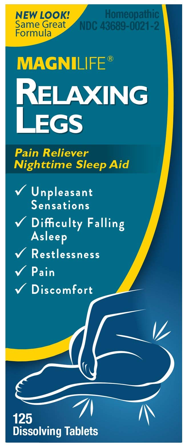 MagniLife Relaxing Legs 125 Count Quick Dissolve Tablets Relaxing Leg Cream PM 4oz Jar Restless Legs MagniLifeAu supplements