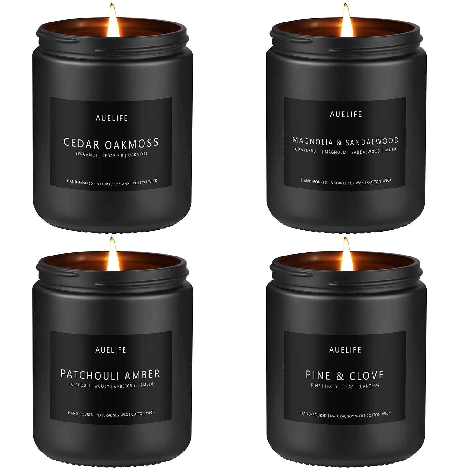 Scented Candles Set | Men Candles Set, Candles for Men Scented Candles for Home - 4 Pack Candles Scents AuelifeAu supplements