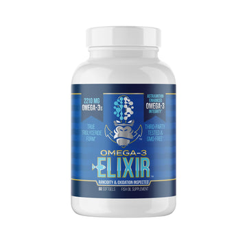 Gorilla Mind Omega-3 Elixir™ | 2210mg Fish Oil Re-Esterified Triglyceride Form | EPA, DHA + 2 Fatty Acids | Astaxanthin Infusion for Bolstered Integrity | 3rd Party & Rancidity Tested | 60 Softgels Gorilla MindAu supplements