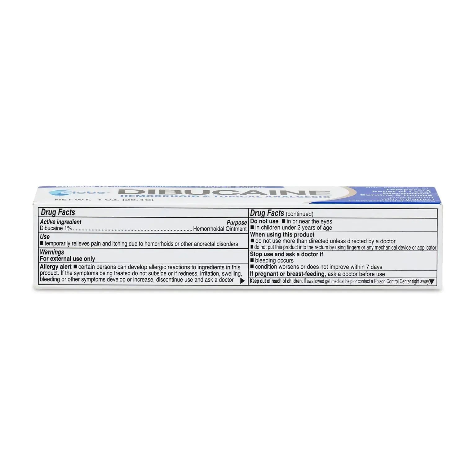 (3 Pack) Globe Dibucaine 1% Hemorrhoid Treatment Ointment - 1 Oz Rapid Numbing Relief, Hemorrhoid Treatment from Itch and Burn GlobeAu supplements