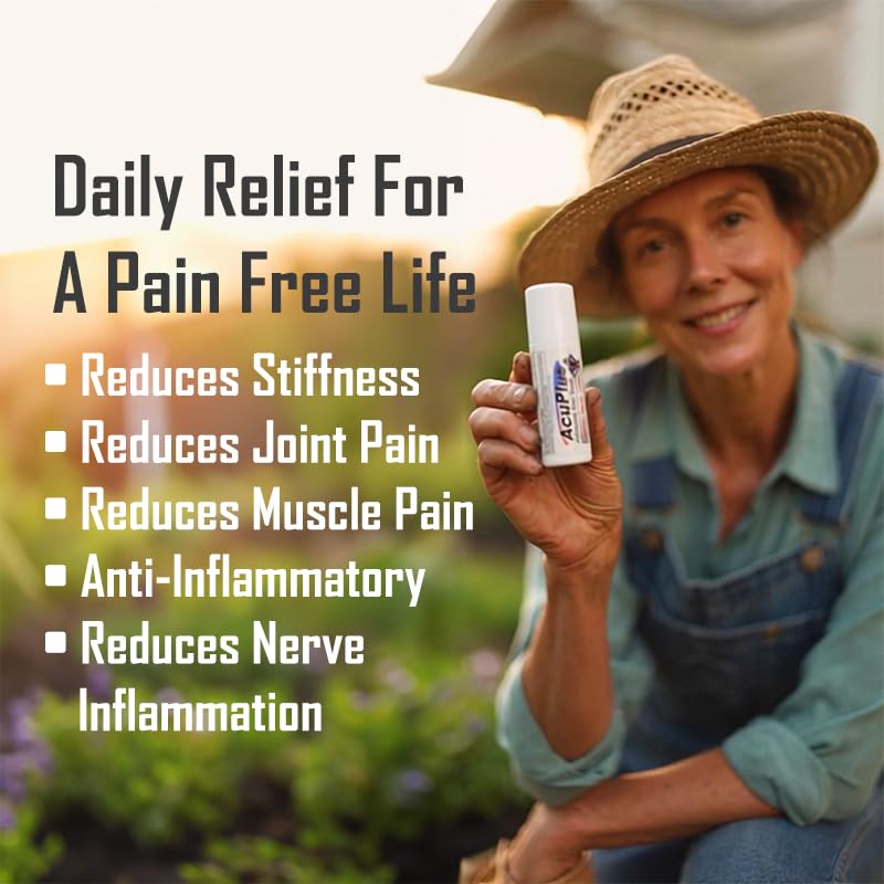 AcuPlus - Pain Relief Roll On - Topical Anti Inflammatory to Soothe Muscles & Joints - Arthritis Pain Reliever, Bursitis, Tendonitis Cream - TSA Compliant, Convenient Roll On - 3 fl. oz. (Pack of 1) AcuPlusAu supplements