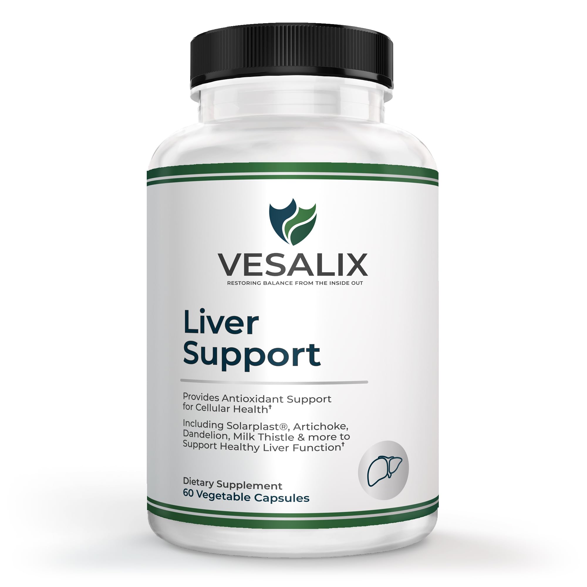 VESALIX Liver Support Supplement for Adults 40+ – Milk Thistle, Artichoke & Dandelion with Digestive Enzymes – Supports Digestion & Cellular Health – 60 Vegetarian Capsules VESALIXAu supplements
