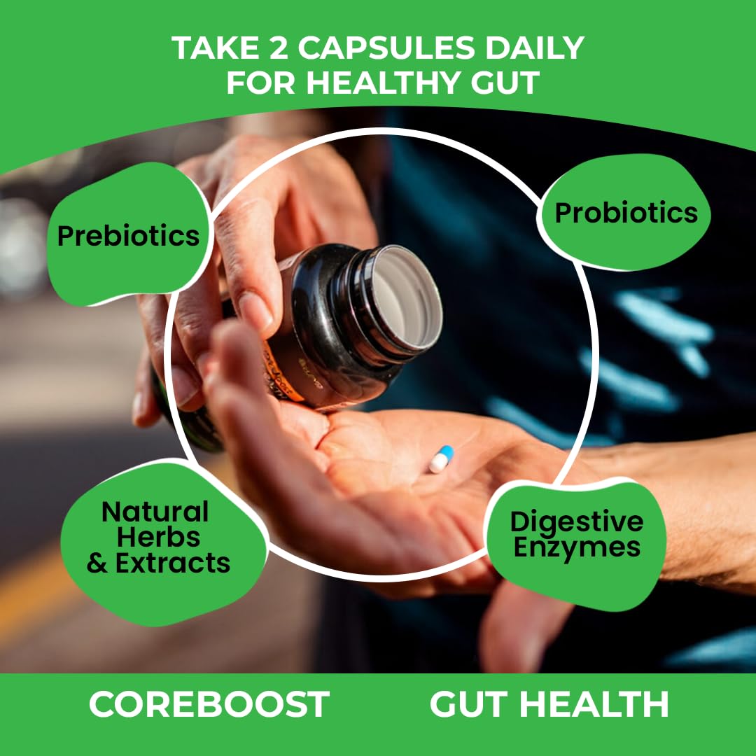 GUTVED Bloating & Gas Relief Probiotic for Women & Men | 9-in-1 Gut & Digestive Support with Probiotics, Prebiotic Inulin, Turmeric, Ginger & Fennel | Daily Plant-Based Capsules, 60 Count GUTVEDAu supplements
